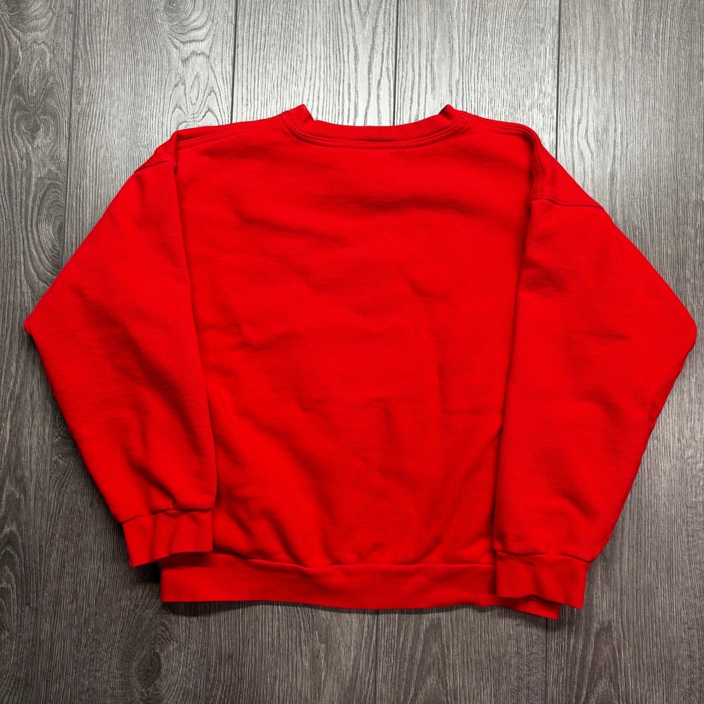 Vintage Let It Snow Red Cabin Small Graphic Crewneck Sweatshirt Limited Edition - Picture 5 of 8